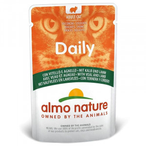 5+1! ALMO NATURE CAT DAILY VEAL & LAMB kaķu konservi Teļš, jērs 70g
